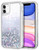 CHEERINGARY Cute Case for iPhone 11 Case Glitter for Girls Women Protective Defensive Cover Shockproof Heavy Duty iPhone 11 Case Sparkle Bling Luxury Dual Layer Shell for iPhone 11 6.1 inches Silver