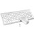 IBERA Wireless Keyboard and Mouse, Full-Size Slim Compact Ergonomic 2.4Ghz USB Wireless Keyboard Mouse Combo for PC Computer, Laptops, Windows, Mac - Silver White