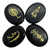 favoramulet Engraved Palm Stone, Healing Crystal Chakra Polished Worry Pocket Stones, Reiki Balancing, Flat Oval Shaped, Pack of 4, Black Obsidian, 1.9" x 1.5"