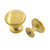 goldenwarm Brushed Brass Cabinet Knobs Kitchen Cabinet Knobs - LS6050GD Gold Knobs for Dresser Metal Drawer Knobs Bathroom Cupboard Knobs 1-1/10in Diameter,15 Pack