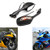 MZS Turn Signal Mirrors Rear View Side Integrated Light Compatible with Suzuki GSXR600 GSXR750 GSXR 600 750 2006-2018 | GSXR1000 GSXR 1000 2002-2017 | SV650 SV650S 2003-2008 | SV1000 SV1000S 2003-2007