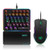 Linkstyle One Handed Gaming Keyboard and Mouse Combo, RGB Mechanical Game Keypad with Wrist Rest Support, LED Backlit Mouse, Blue Switches, for Laptop PC Computer Game and Work, 35 Keys