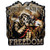 Hot Leathers Skull Soldier Patch (Multicolor, 10" Width x 11" Height)