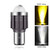 BA20D LED Motorcycle Headlight Bulb with Projector Lens, Super Bright CSP Chips Dual Color Motorbike Headlamp White and Yellow H6 High Low Beam Light 6000LM