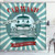 Ambesonne Retro Shower Curtain, Vintage Graphic Design for a Car Wash Sign Commercial with Aged Classic Retro Arsty, Cloth Fabric Bathroom Decor Set with Hooks, 84" Long Extra, Red Teal