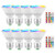 LED Light Bulbs 40 Watt Equivalent Color Changing E26 Screw 45°, 12 Colors Dimmable Warm White 2700K RGB LED Spot Light Bulb with 5W Remote Control,(Pack of 8)