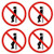 dealzEpic - Do not Lean on/No Leaning Sign - Self Adhesive Peel and Stick Waterproof Warning Vinyl Decal - 3.94 inches in Diameter | Pack of 4 Pcs