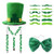 St. Patricks Day Accessories Irish Costume Decorations Party Favors Shamrock Leprechaun Hat Beard Bow Tie and Suspender