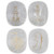 SUNYIK Flat Oval Rock Quartz with Engraved Usui Symbols Palm Stone Worry Stones Set of 4