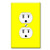 WIRESTER Duplex Outlet Cover Wall Plate/Switch Plate - Solid Yellow