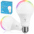 WiFi Smart Light Bulbs Compatible with Alexa and Google, RGB & CCT 2700-6500K Color Changing, Tramsmart E26 A19 LED Smart Light Bulb No Hub Required, 9W(60w Equivalent) 800 Lumens, 2 Pack