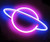 XIYUNTE Planet Neon Light Pink/Blue Neon Sign Signs Wall Decor, Battery or USB Operated Planet Neon Lights LED Planet Neon Signs Light up for Home,Kids Room,Bar,Festive Party,Christmas,Wedding