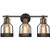 3-Light Industrial Bathroom Vanity Light Farmhouse Style Metal Cage Vintage Vanity Wall Sconce Lighting E26 Base Black Rustic Wall Light Fixture for Bathroom Vanity Mirror Cabinets Dressing Table