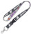 Los Angeles LA Lakers NBA Charcoal Edition Lanyard Key Chain with Detachable End