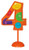 Amscan Decoration Party Supplies (1 Piece), Number 4, Multicolor