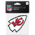 NFL Kansas City Chiefs 63052011 Perfect Cut Color Decal, 4" x 4", Black