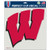 NCAA Wisconsin Badgers Die-Cut Color Decal, 8"x8", Team Color