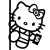Hello Kitty Pole Dancer Stripper 4" Tall Decal Sticker for Cars Laptops Tablets Skateboard - White