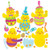 Baker Ross Easter Chick Mix & Match Decoration Kits for Children to Design Make and Decorate - Creative Easter Craft Set for Kids (Pack of 6)