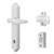 Ideal Security Inc. BK1216W ML Lever Set with Keyed Deadbolt, 4 Posts, White