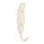 Abbott Collection 27-Iron AGE/335 WHT Wall Hook, Slim White Feather