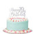 Silver Glitter Happy 79th Birthday Cake Topper - 79th Birthday Cake Topper, 79th Birthday Party Decoration