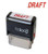 BBloop Stamp "DRAFT" Self-inking. Rectangular. Laser Engraved. RED