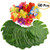 KUUQA 60 Pcs Tropical Party Decoration Supplies 8" Tropical Palm Monstera Leaves and Hibiscus Flowers, Simulation Leaf for Hawaiian Luau Party Jungle Beach Theme Table Decorations