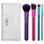 Royal & Langnickel MODA Full Size Complete 5pc Makeup Brush Set with Pouch, Includes -  Multi-Purpose Powder, Angle Foundation, Domed Shadow, and Angle Liner Brushes, Multicolor