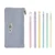 Royal & Langnickel MODA Full Size Posh Pastel 7pc Delicate Eye Makeup Brush Kit with Pouch Includes, Eye Contour, Smoky Eye, Crease, Shadow, Brow, and Pointed Liner Brushes