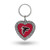 NFL Rico Industries Metal Rhinestone Heart Keychain, Atlanta Falcons