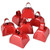 Rhode Island Novelty Red Metal Cowbell 1 Dozen