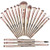 Makeup Brush Set,20 Pcs Professional Makeup Brushes Foundation Eyeshadow Blush Brush,Travel Kabuki Blending Concealers Face Powder Eye Make Up Brushes Set Kit (Champagne)