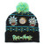 Bioworld Adult Swim Rick and Morty Magic Jacquard Pom Beanie Hat Black