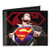 Buckle-Down Canvas Bifold Wallet - Superman Forever Clark Kent-Superman Transition/Shield Black/Red