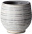 Creative Co-Op Grey & White Striped Stoneware Planter