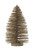 Creative Co-op Large Gold Glitter Bottle Brush Stump Base Tree Figurine, 8.5"