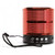 Metallic Design Portable Wireless Bluetooth Speaker (Red)