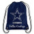 FOCO NFL Dallas Cowboys WomensMETALLIC Drawstring BackpackMETALLIC Drawstring Backpack