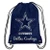 FOCO NFL Dallas Cowboys WomensMETALLIC Drawstring BackpackMETALLIC Drawstring Backpack