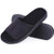 Men's Comfy Memory Foam Slide Slippers Breathable Micro Suede House Shoes (Large / 11-12 D(M) US, Black)