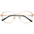 SOJOS Cat Eye Blue Light Blocking Glasses Hipster Metal Frame Women Eyeglasses She Young SJ5027 with Rose Gold Frame/Anti-blue light Lens