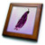 3dRose ft_53989_1 Moss Green Peacock with Purple and Green Feathers on Light Lavender Damask Background Framed Tile, 8 by 8-Inch