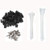 Ohaha 100pcs Plastic Cable Mount Saddle Base, 4.5mm Max Tie Width with Nylon Wrap Ties,Screw