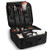 Bvser Travel Makeup Case, Cosmetic Train Case Organizer Portable Artist Storage Makeup Bag with Adjustable Dividers for Cosmetics Makeup Brushes Toiletry Jewelry Digital Accessories - Black