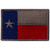 EmbTao Texas Embroidered Tactical Fastener Hook&Loop Patch - Blue & Red