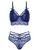 klier Sexy Lingerie for Women Lace Babydoll Bodysuit 2 Piece Sexy Bra and Panty Sets Navy Blue
