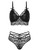 klier Sexy Lingerie for Women Lace Babydoll Bodysuit 2 Piece Sexy Bra and Panty Sets Black