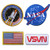 Tactical NASA Patches Lot with American Flag Morale Patches Hook and Loop (4 Pcs)