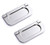 XMHF Alloy Recessed Type Handle Flush Door Pull for Pocket Doors, Silvery Rustproof Recessed Finger Pulls for Sliding Doors, Cabinets, Drawers (2 Pack)